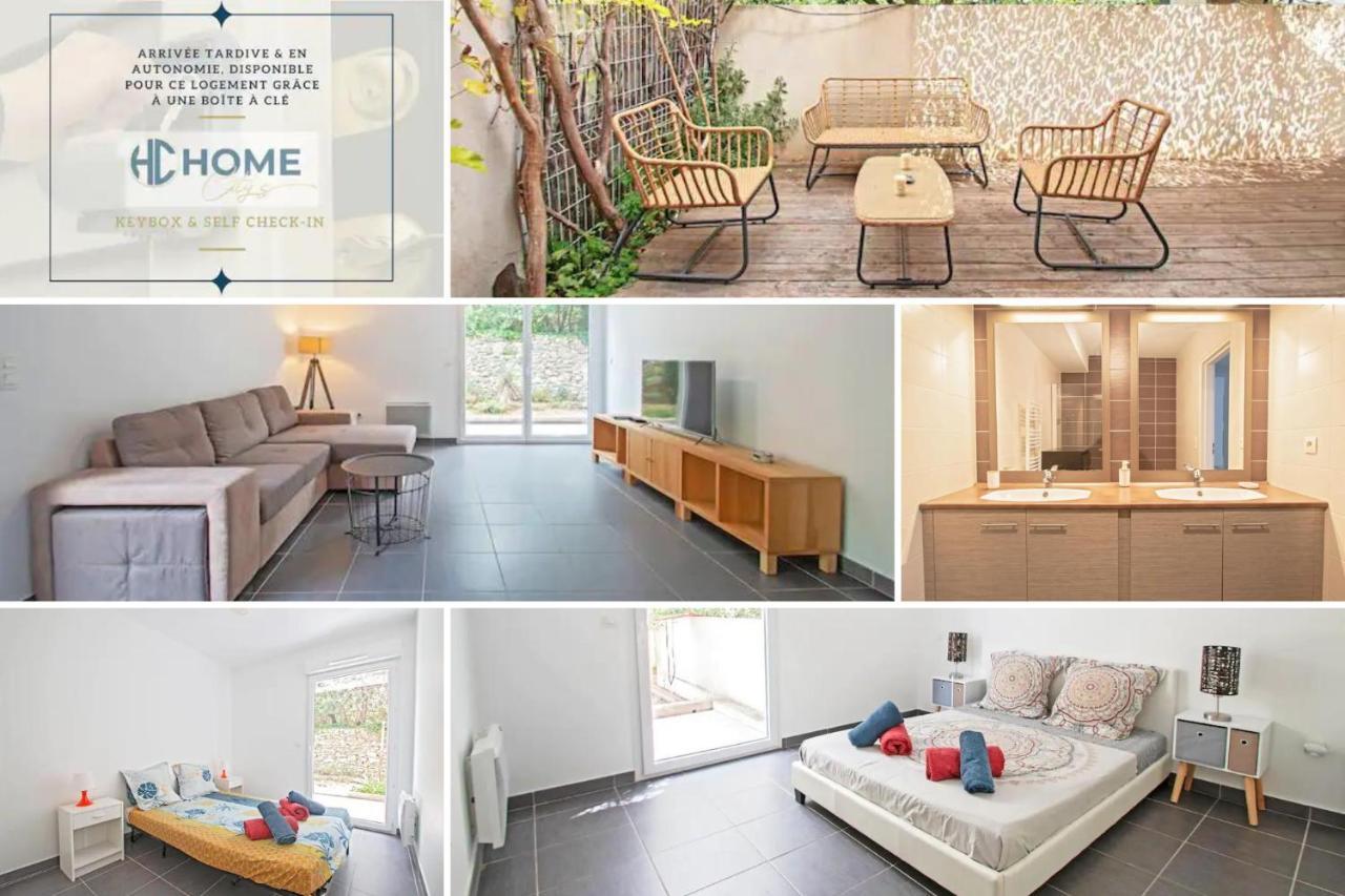 Ferienwohnung Le P'Tit Rimbaud, 6 Pers, Parking Prive, Jardin,Wifi Montpellier Exterior foto